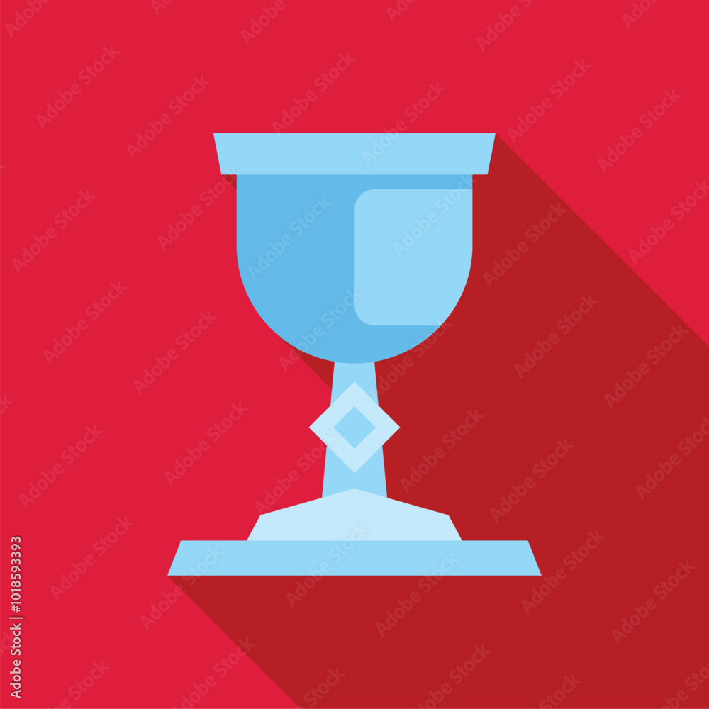 Minimalist vector illustration of a silver chalice, ideal for religious or historical projects Minimalist vector illustration of a silver chalice, ideal for religious or historical projects