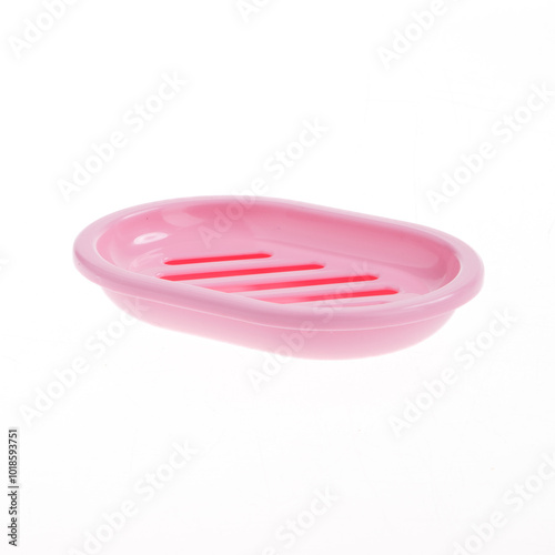 Set open soap dishes from different views isolated