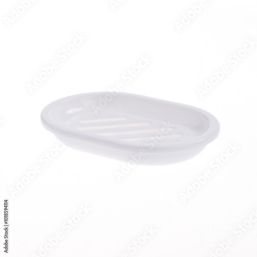 Set open soap dishes from different views isolated