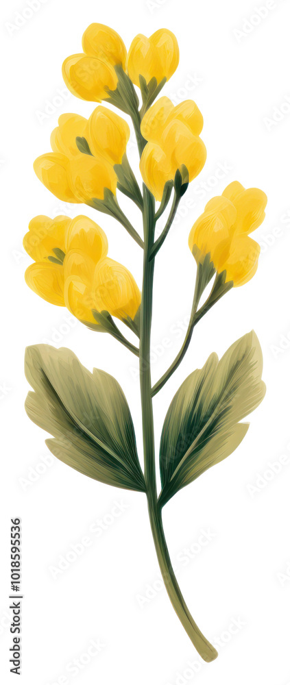 PNG Yellow flowers brush plant white background. PNG Yellow flowers brush plant white background.