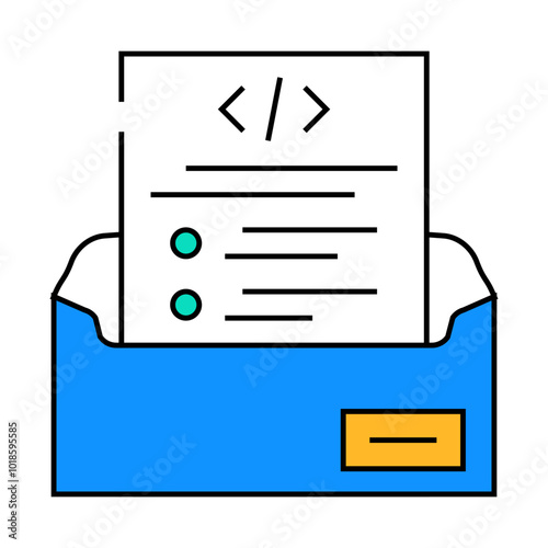 technical writing software line icon vector. technical writing software sign. isolated symbol illustration