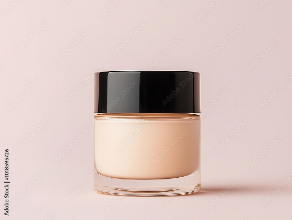 Subtle glow foundation in minimal packaging, natural makeup, radiant and dewy look Subtle glow foundation in minimal packaging, natural makeup, radiant and dewy look