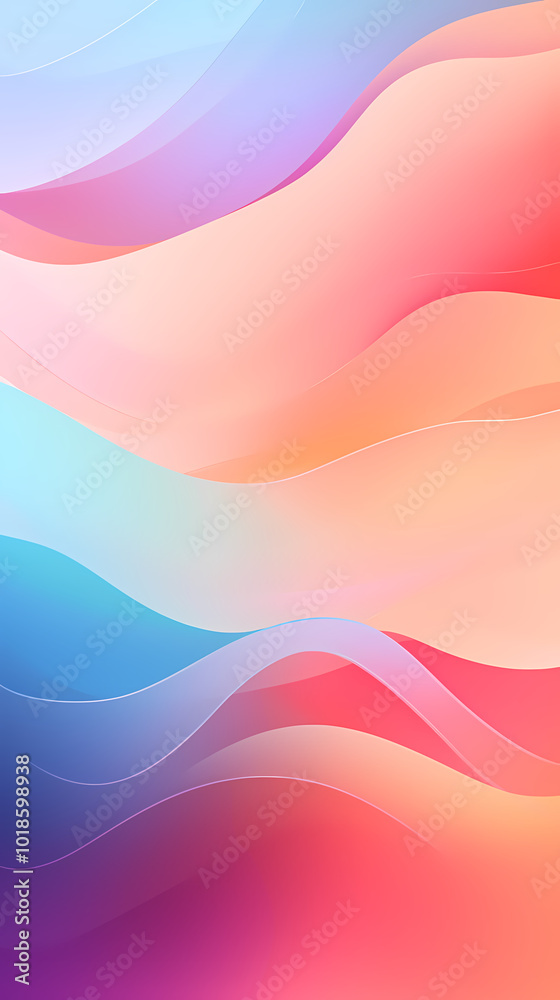 Soft colorful gradient waves background Soft colorful gradient waves background