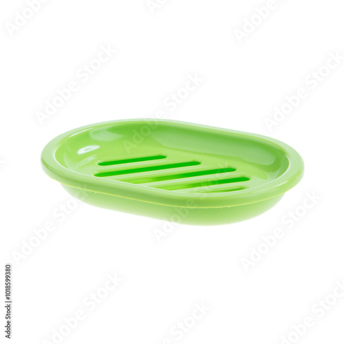 Set open soap dishes from different views isolated