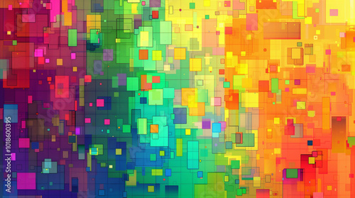 abstract colorful background with small squares