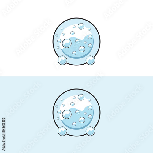 bubble logo icon vector template