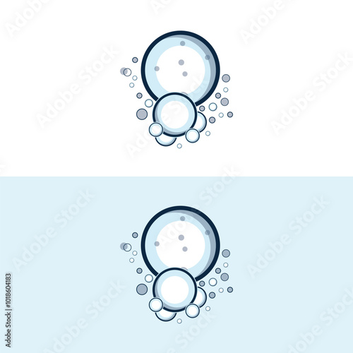 bubble logo icon vector template