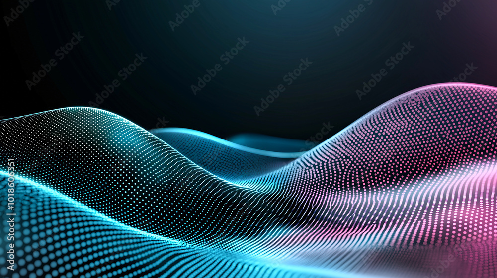Abstract background with glowing pink and blue waves creating dynamic visual effect. smooth curves and vibrant colors evoke sense of movement and energy Abstract background with glowing pink and blue waves creating dynamic visual effect. smooth curves and vibrant colors evoke sense of movement and energy