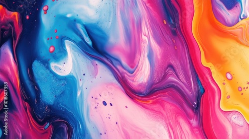 Wallpaper Mural A vibrant abstract background with bold colors, fluid shapes, and sweeping lines, perfect for creative projects and digital design Torontodigital.ca