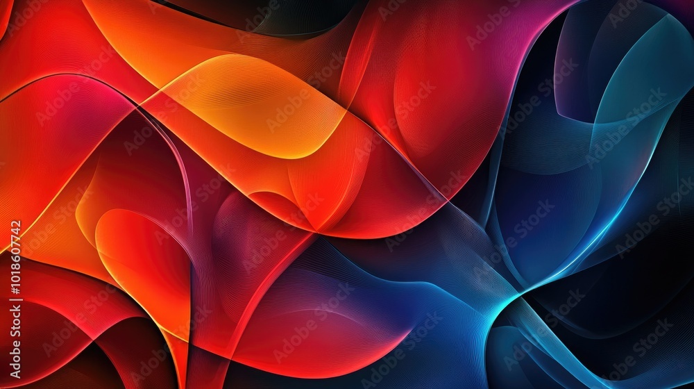A vibrant, colorful abstract background featuring flowing lines and dynamic shapes, perfect for creative digital art and design themes A vibrant, colorful abstract background featuring flowing lines and dynamic shapes, perfect for creative digital art and design themes