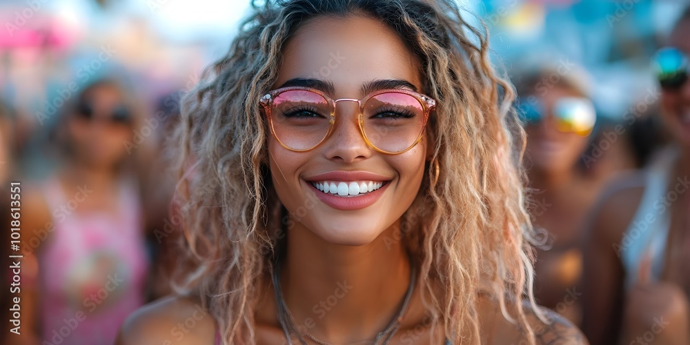 People from different countries at a festival