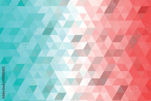 Blue white and red vector modern geometrical abstract background. Texture, new background. Geometric background in Origami style with gradient.