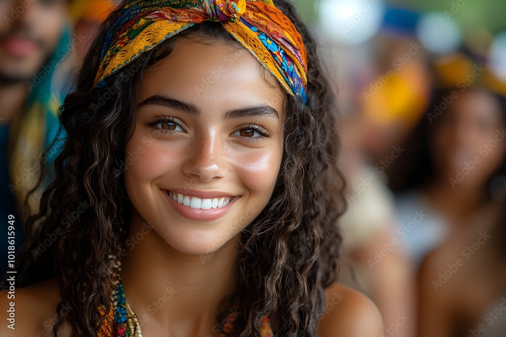People from different countries at a festival People from different countries at a festival