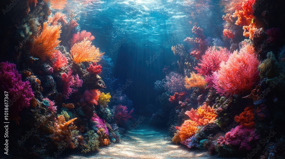 Naklejka premium Coral reef