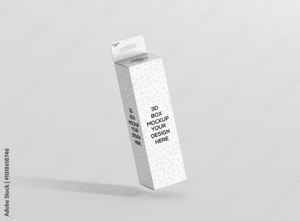 High Slim Rectangle Box with Hanger Mockup Vol. 4 High Slim Rectangle Box with Hanger Mockup Vol. 4
