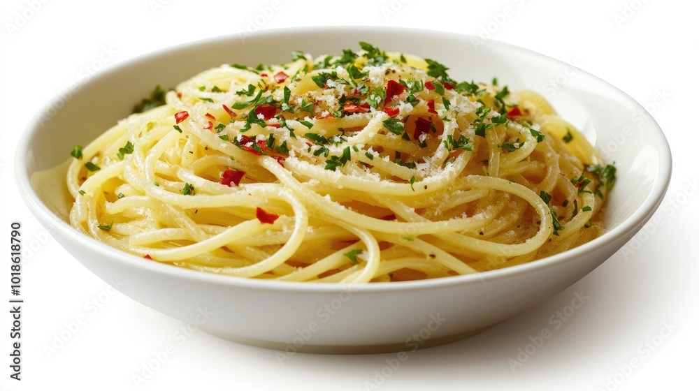 Delicious Plate of Spaghetti with Herbs and Spices Delicious Plate of Spaghetti with Herbs and Spices