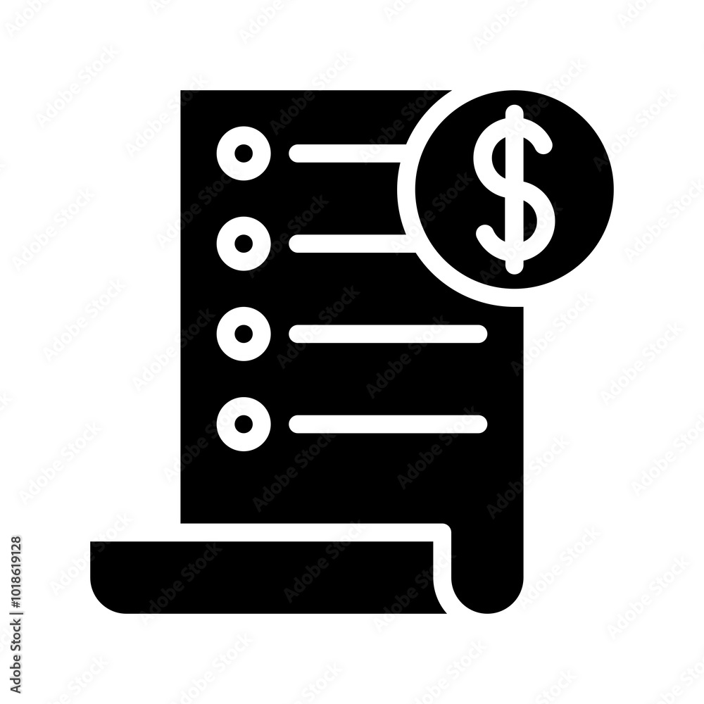Vector illustration of a paper bill with a dollar symbol, representing financial transactions. Vector illustration of a paper bill with a dollar symbol, representing financial transactions.