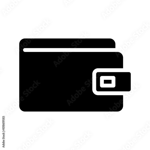 Minimalist icon of a wallet, representing personal finances, savings, and money management.