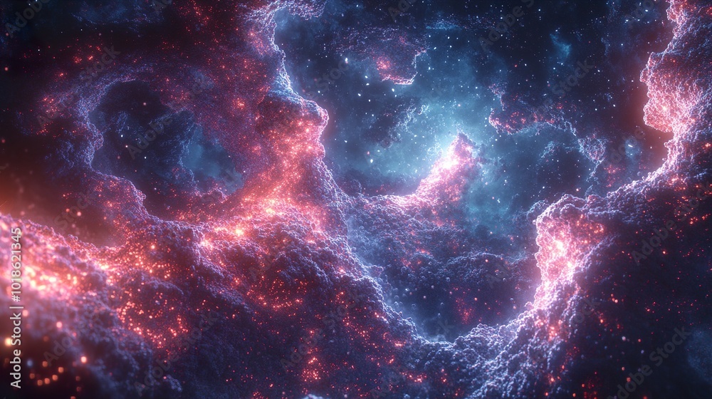 Obraz premium Cosmic Nebula: A Symphony of Stars and Light