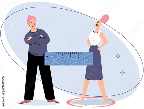 Antisocial vector illustration. Uncomfortable situations can trigger negative emotions and increased stress levels Unhappiness and depression often result from unmet emotional and psychological needs