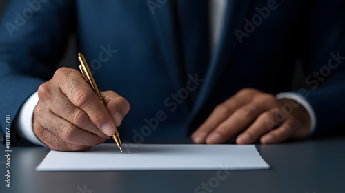 Businessman Signing Car Purchase or Lease Contract Agreement | Professional Auto Deal and Financial Transaction in a Corporate Setting