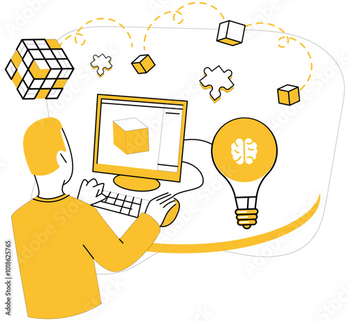 Logica vector illustration. Breakthroughs transform into opportunities in crucible creative intellect Progress flourishes where understanding and logica intersect Logica metaphorically dances