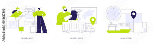 Third-party logistics abstract concept vector illustrations.