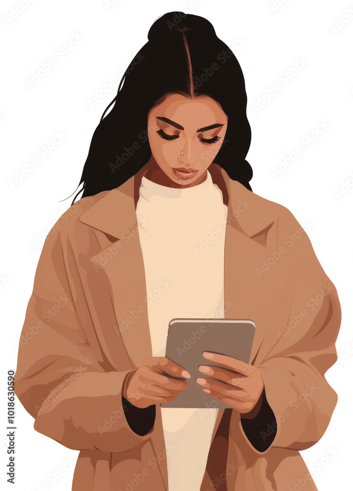 PNG Tablet portrait drawing sketch. PNG Tablet portrait drawing sketch.
