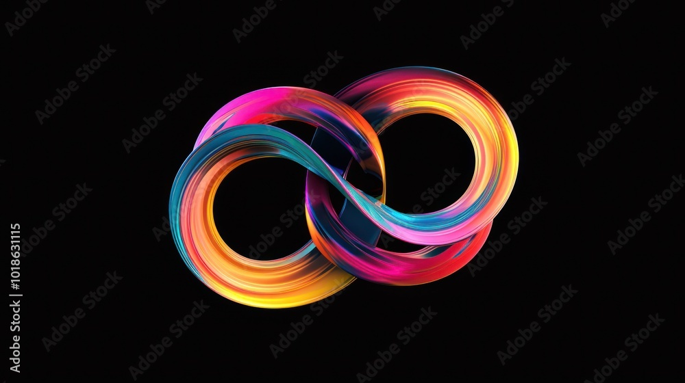 Abstract Infinity Symbol with Vibrant Colors Abstract Infinity Symbol with Vibrant Colors