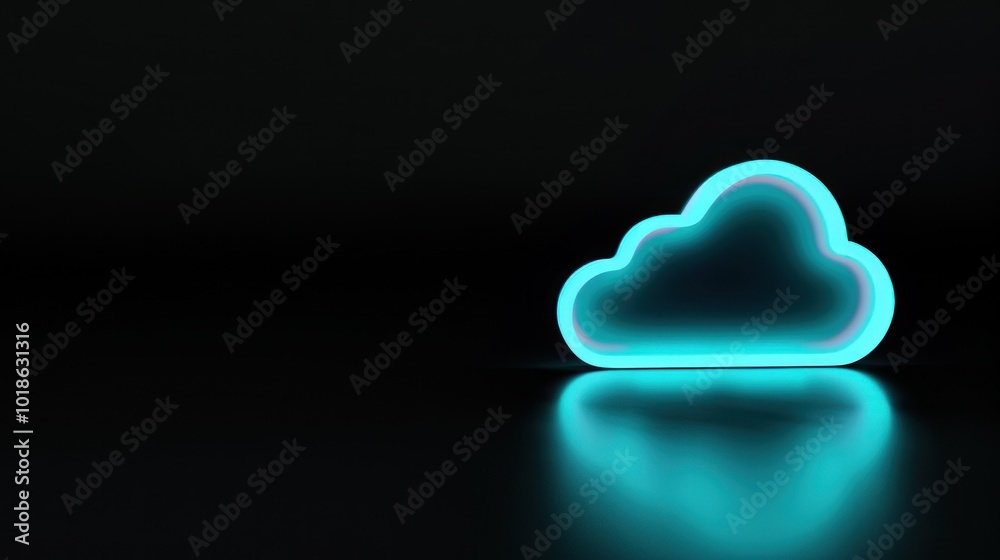 Neon Cloud Symbol Neon Cloud Symbol