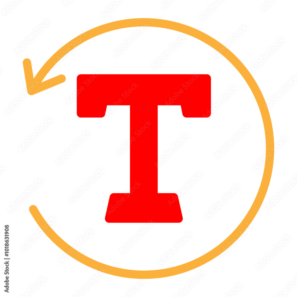 Rotate Vector Flat Icon Design Rotate Vector Flat Icon Design