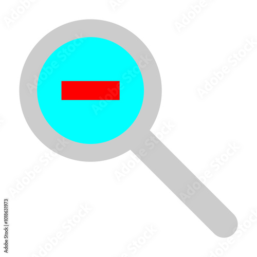 Zoom Out Vector Flat Icon Design