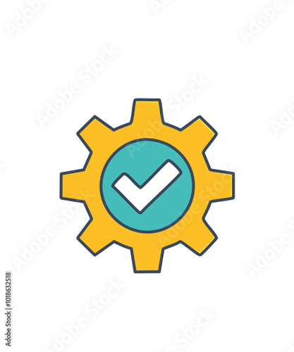 Gear with a checkmark