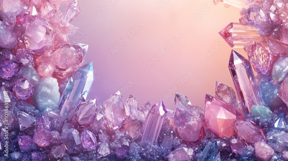 A Frame of Multicolored Crystalline Gems A Frame of Multicolored Crystalline Gems