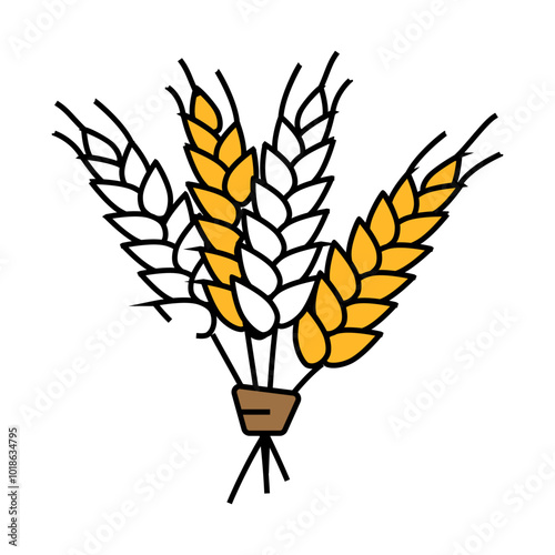 ear barley line icon vector. ear barley sign. isolated symbol illustration