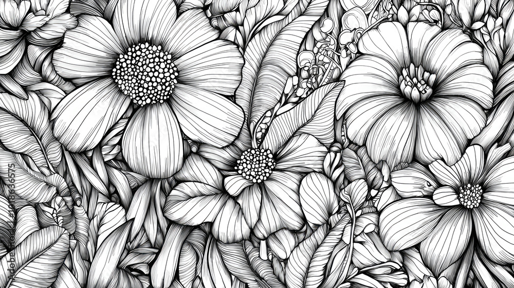 Plants and flowers doodles Plants and flowers doodles