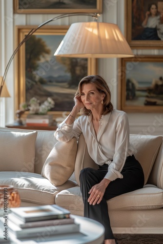 A well off Parisian woman at home