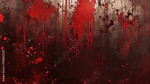 Metallic blood splatter backdrop