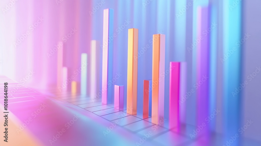 Obraz premium Modern Abstract Data Visualization with Bright Colors