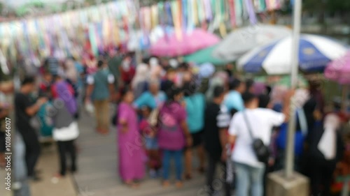 Wallpaper Mural Malaysian tourists in Klong Hae Floating Market, located in Hat Yai, Songkhla Province, Thailand. It is one of the most popular tourist destinations in Hat Yai.  Torontodigital.ca