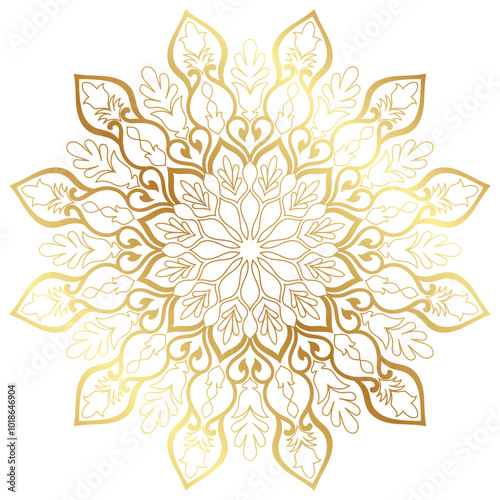 Golden mandala.Mandala de lujo .color dorado