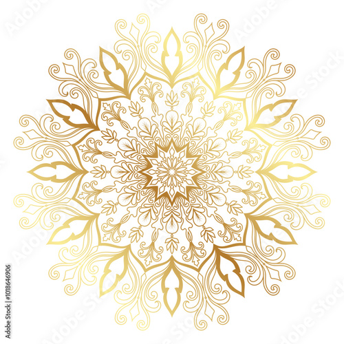 Golden mandala.Mandala de lujo .color dorado