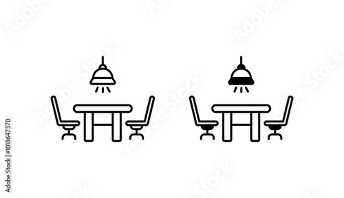 Interrogation Room icon design with white background stock illustration