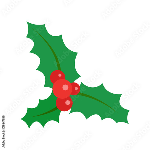  Christmas holly berry icon design vector template