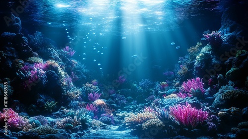 Wallpaper Mural Underwater Scene with Coral Reef and Fish Torontodigital.ca