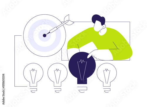 SMART goal setting abstract concept vector illustration.