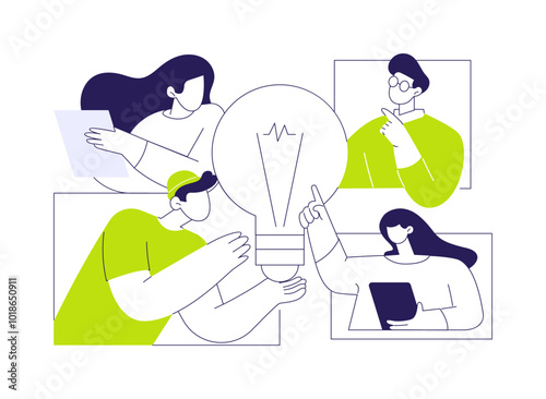 Focus groups abstract concept vector illustration.