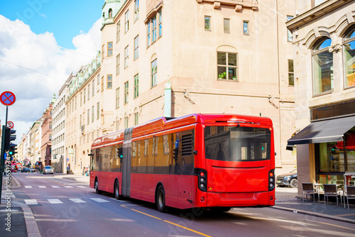 Bus 81 to Filipstad in route through Oslo Norway photo