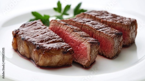 Delicious Grilled Steak on Elegant Plate