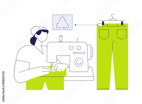 Sustainable clothes abstract concept vector illustration.